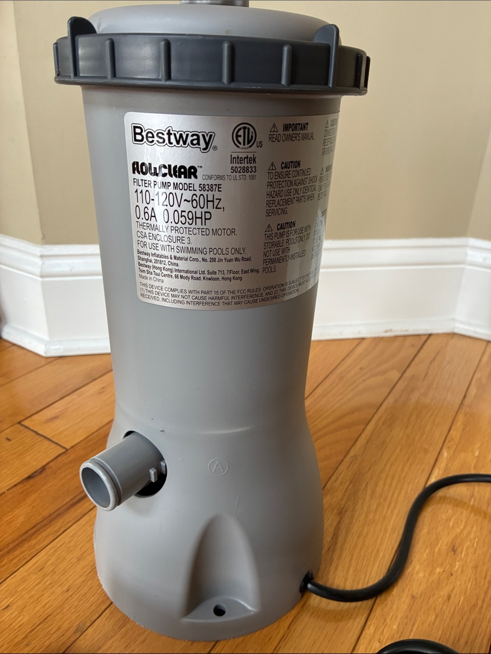 Bestway Gray Above-Ground Pool Filter Pump - 110-120V